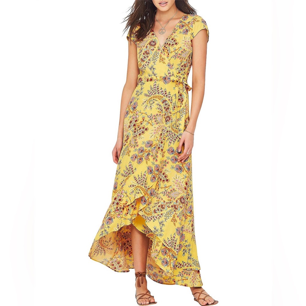Tigerlily Yellow Wrap Dress